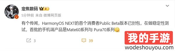 曝HarmonyOS NEXT首个公测Beta版已封包：支持Mate 60、Pura 70系列(图2)