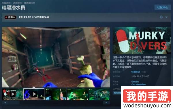 小心！恐怖游戏《暗黑潜水员》试玩版上线Steam，去处理水下