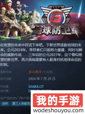 情怀绑架？《地球防卫军6》Steam多半差评：DLC价格过高、强买强卖引玩家吐槽