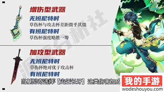 原神基尼奇适合带攻击杯还是草伤杯