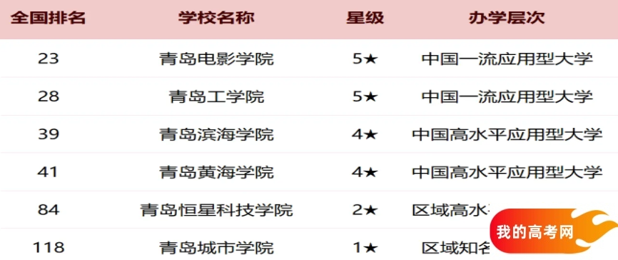 青岛2025各大学最新排行榜 院校排名完整版(图2)