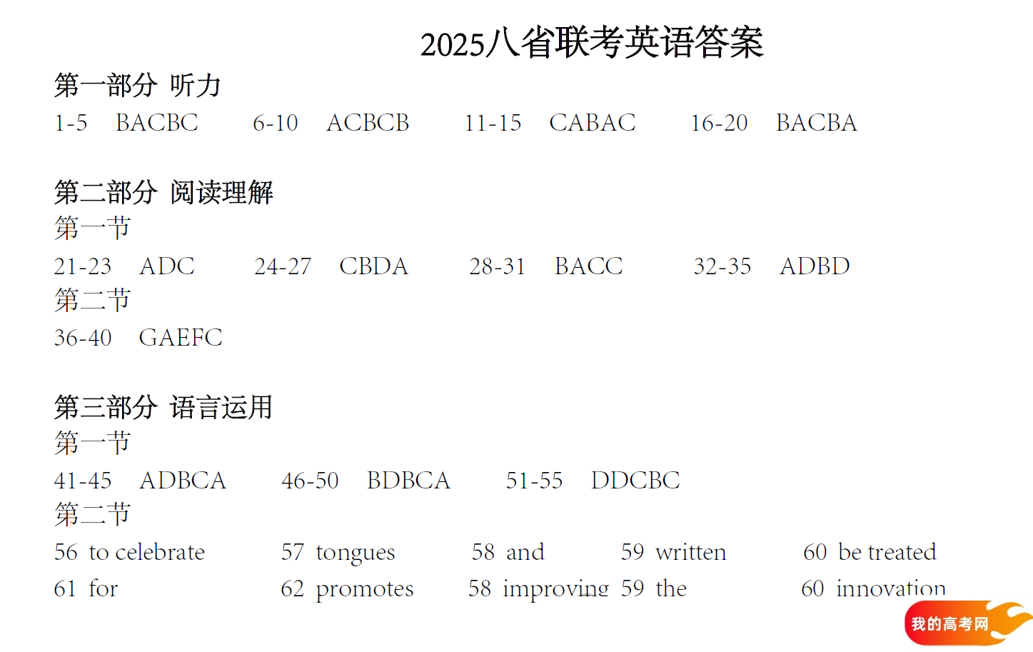 八省联考2025届高三新高考适应性考试各科答案及试卷汇总(图33)