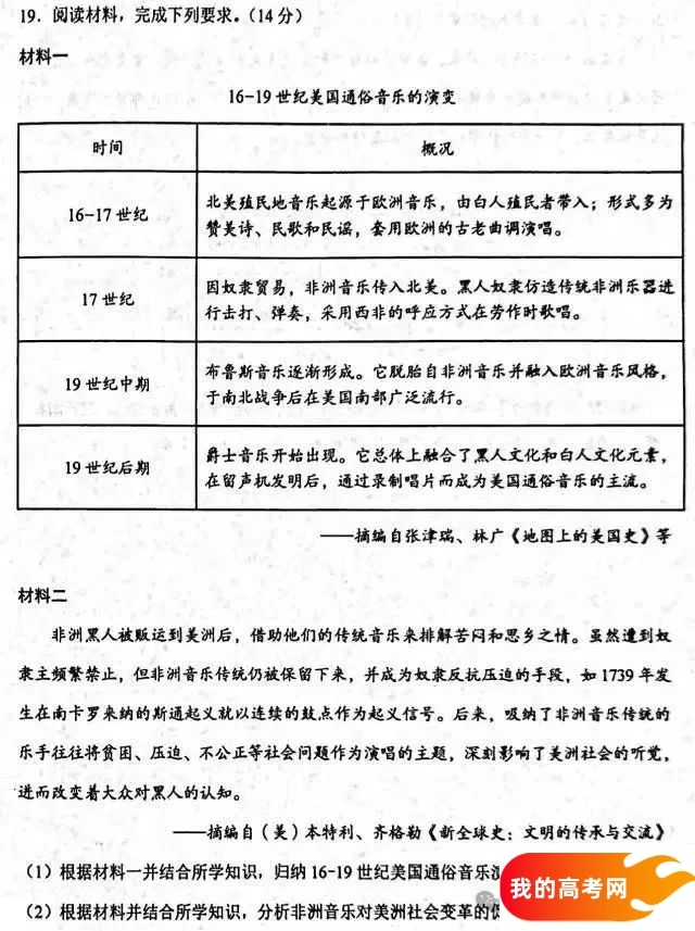 八省联考2025届高三新高考适应性考试各科答案及试卷汇总(图155)