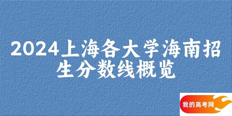 2024上海各大学海南招生分数线概览：含本科批、本科提前批(图1)