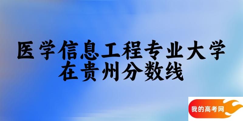 2024医学信息工程专业贵州录取分数线多少分 附专业就业方向 (2025参考)(图1)