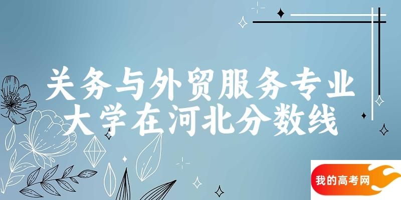 2024关务与外贸服务专业河北录取分数线多少分 附专业就业方向 (2025参考)(图1)